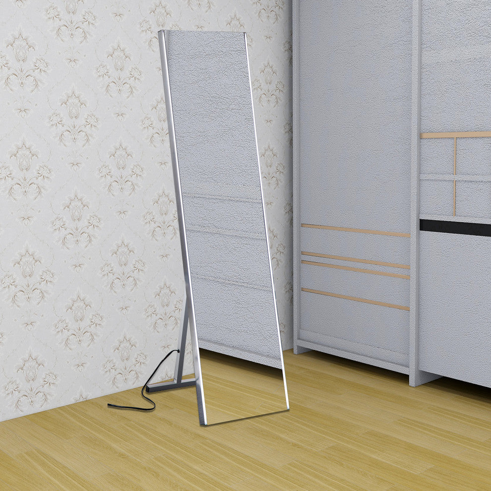 Vanity Art LED Lighted Floor Mirror With Sensor Switch