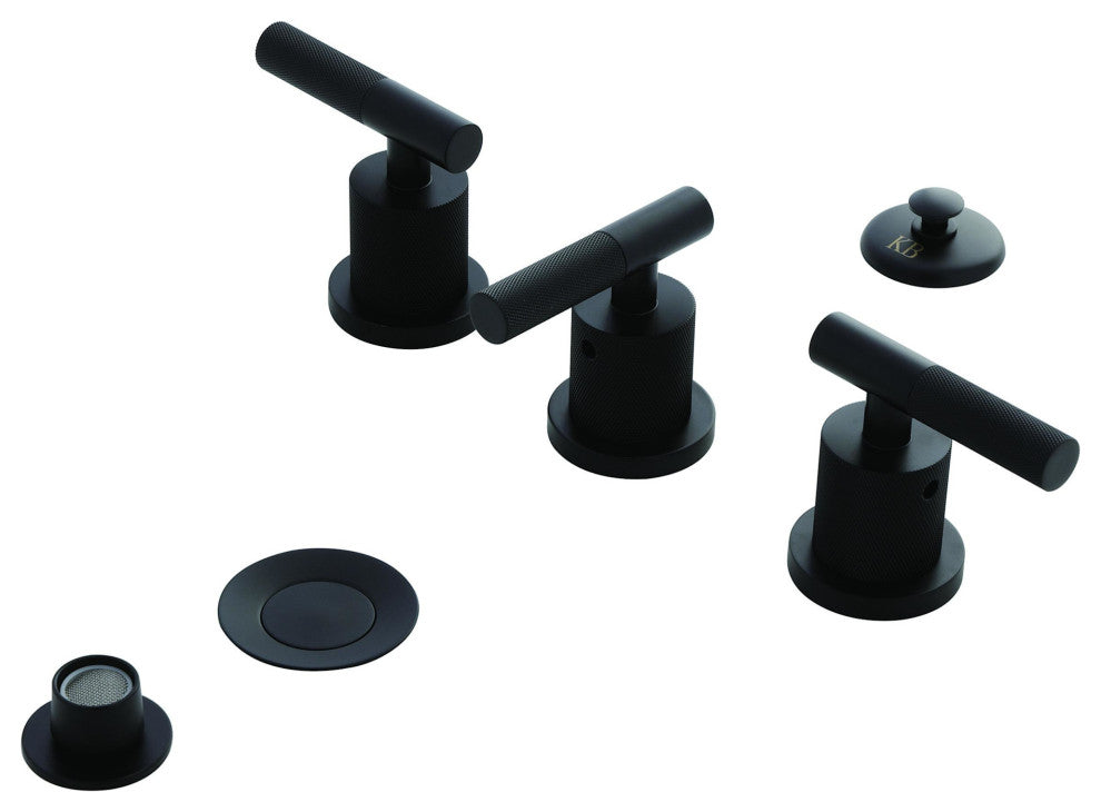 Kingston Brass KB632.KNL Convergent 1.5 GPM Widespread Bidet - Matte Black