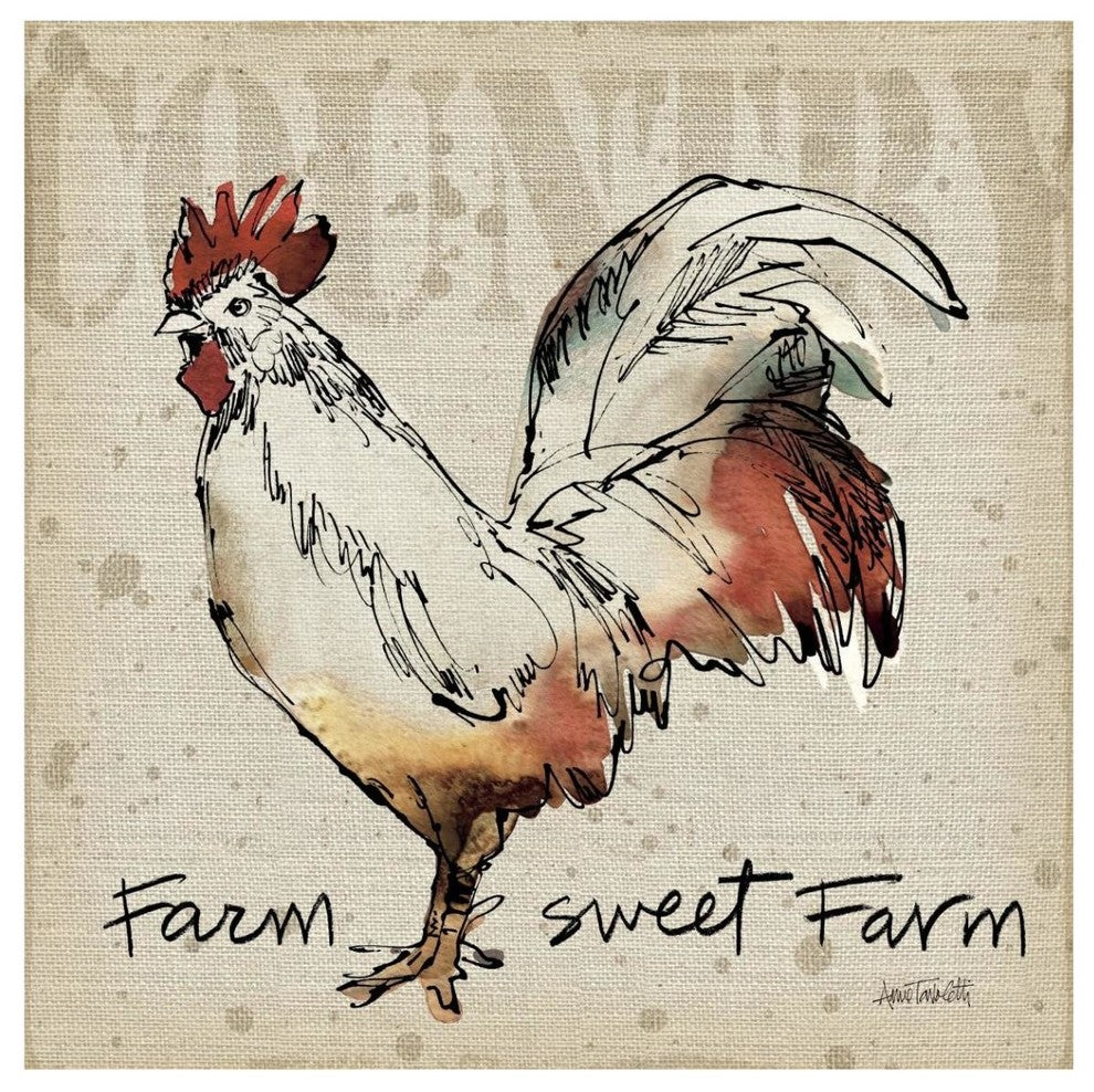 "Farm Life V" Digital Paper Print by Anne Tavoletti, 42"x42"