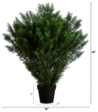 4ft. Artificial Cedar Bush UV Resistant, Indoor/Outdoor