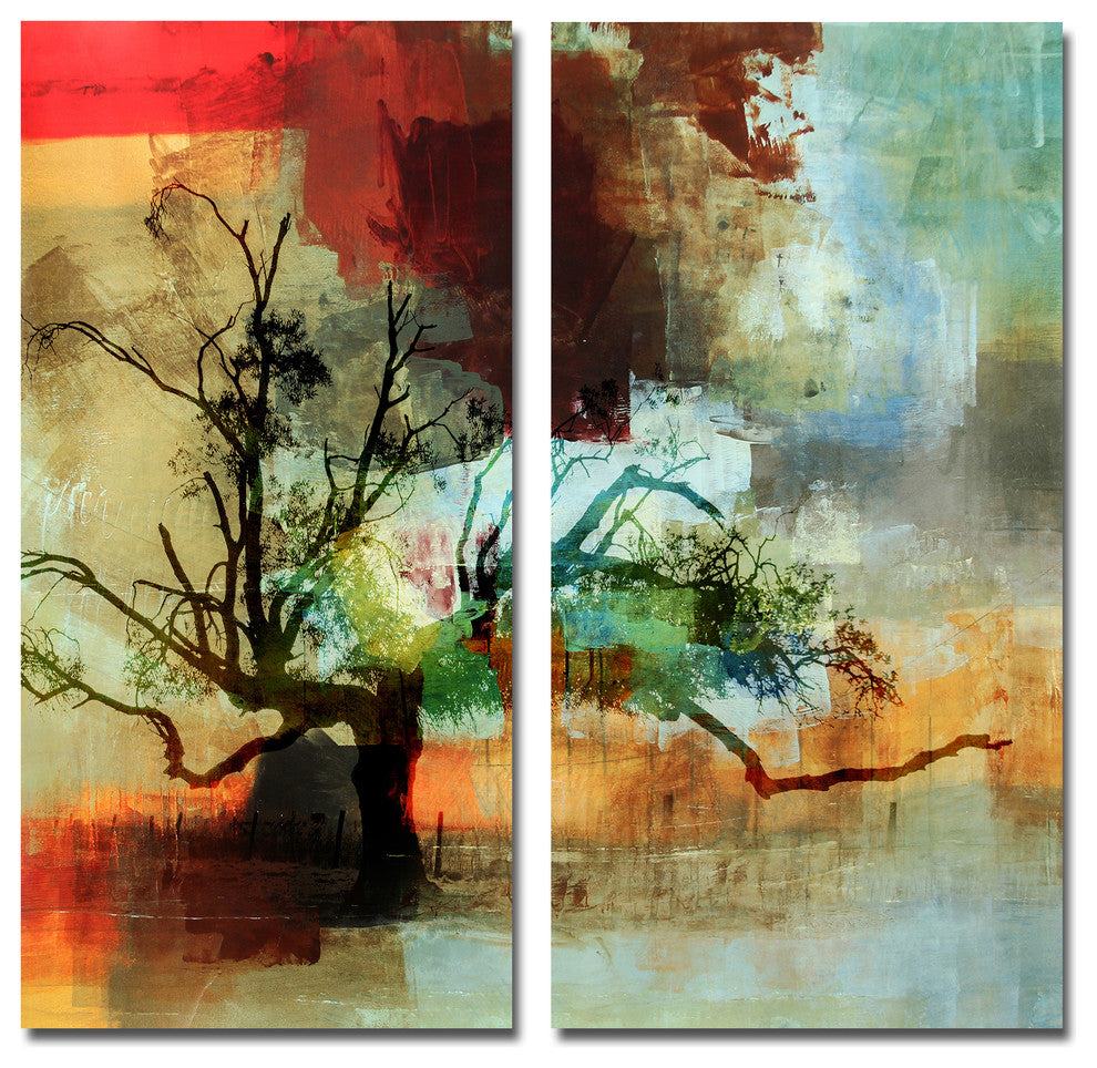 Abstract Landscape I Canvas Wall, 2-Piece Set