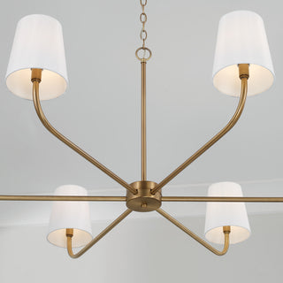 Capital Lighting 449461-706 Brody 6 Light 47"W Chandelier - Aged Brass
