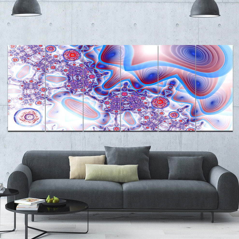 Beautiful Extraterrestrial Life Cells, Floral Canvas Print, 70"x28", 6 Panels