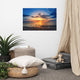 Sunset at Breakwater Lighthouse Coastal Landscape Unframed Wall Art Print, 24" X 36"