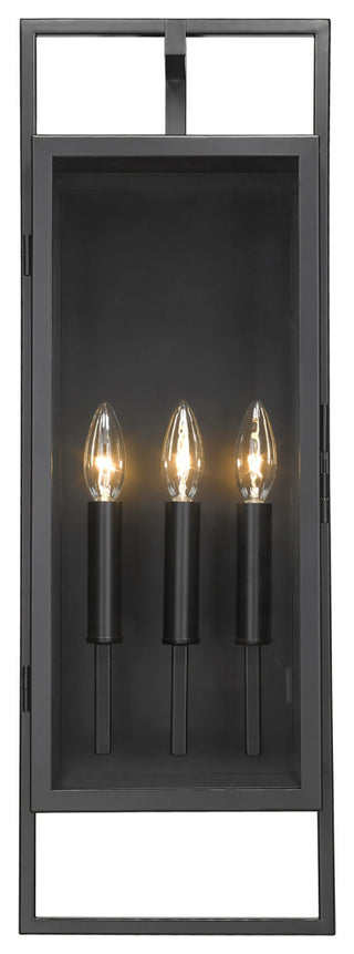 Z-Lite 598B Lucian 3 Light 27" Tall Outdoor Wall Sconce - Black