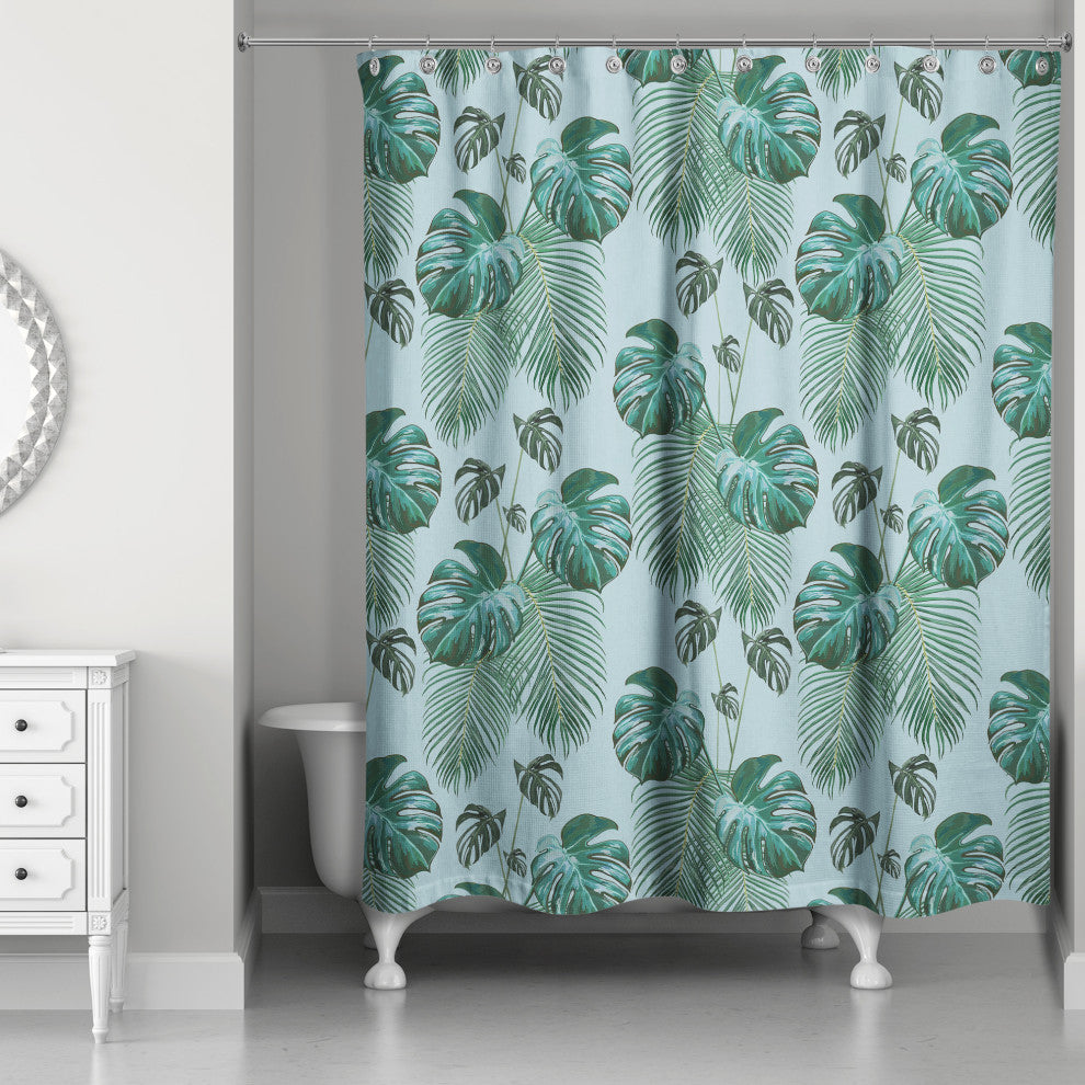 Palm Pattern 1 71x74 Shower Curtain