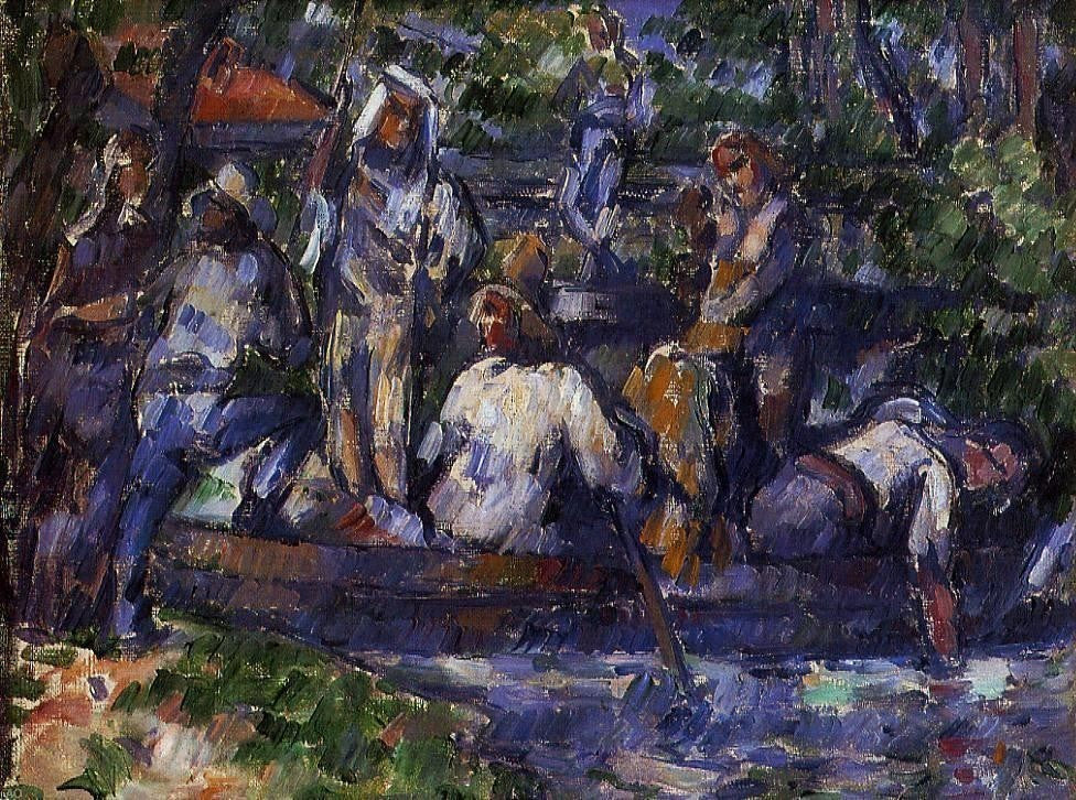 Paul Cezanne Departure by Water, 21"x28" Wall Decal