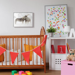 Mystic Brown Unicorn Fantasy Majestic Clouds Gold ,1pc, each 16 x 20