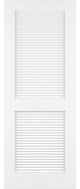 Louver Louver Door, Solid Pine Interior Slab White Traditional 80" x 18"