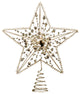 8" Silver Jeweled Metal Star Tree Topper
