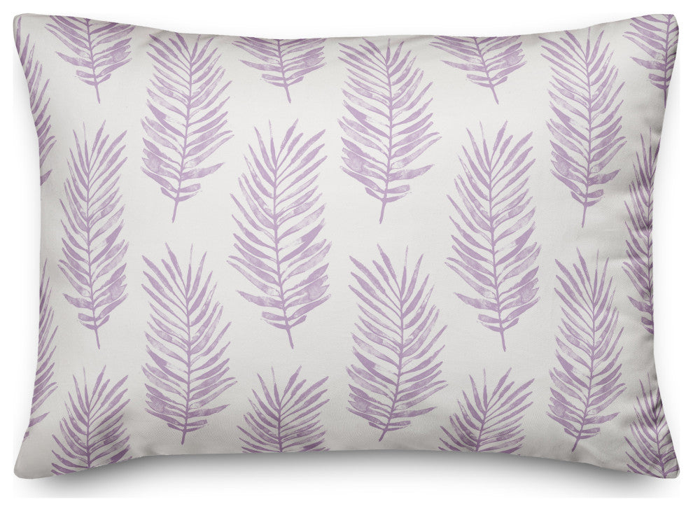 Purple Fern Leaves 20x14 Indoor/Outdoor Pillow