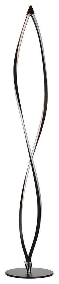 Modern Twist LED Floor Lamp, Classic Black