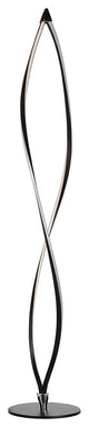 Modern Twist LED Floor Lamp, Classic Black