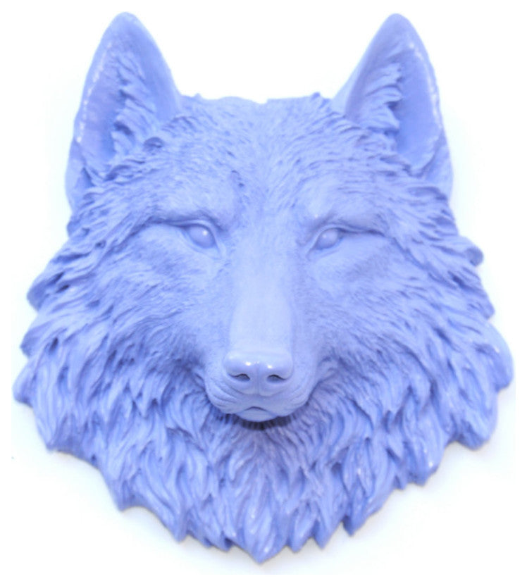 Faux Mini lavender Wolf Resin Wall Decor, Lavender