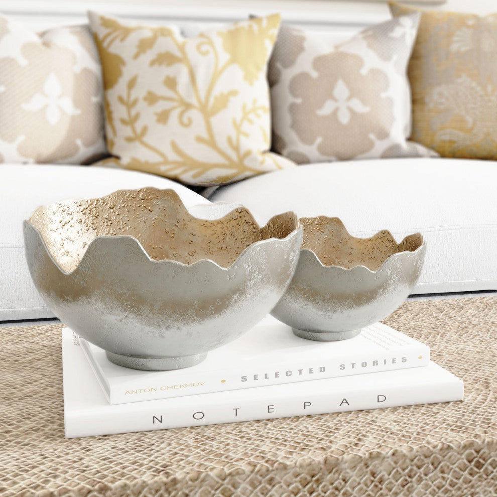 Aidey Decorative Metal Bowls, Set of 2