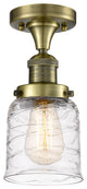 Innovations 517-1CH-AB-G513 1-Light Semi-Flush Mount, Antique Brass