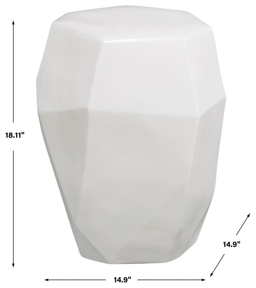 Uttermost - 25183 - Stool - Maquette - Gloss White