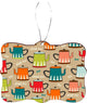 Teapots Art Deco Color Design Rectangle Christmas Tree Ornament