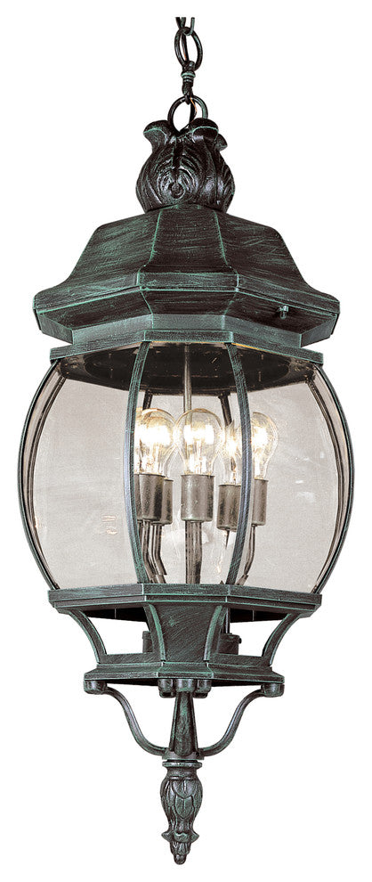 Trans Globe 11" Parsons 4 Light Hanging Lantern, Verde Green