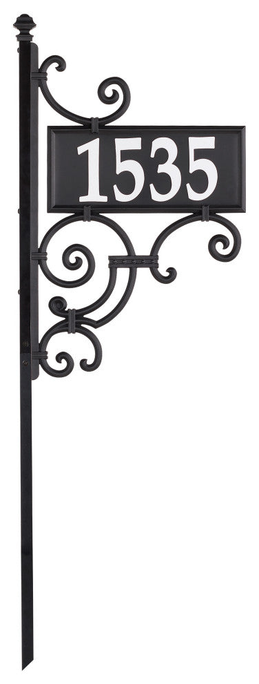 Nite Bright Ironwork Reflective Address Post Sign