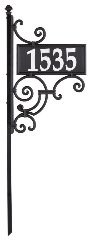 Nite Bright Ironwork Reflective Address Post Sign