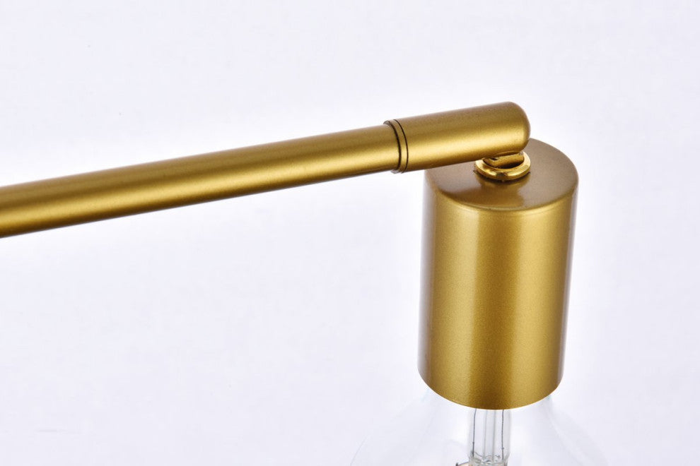 Zac 2-Light Brass Flush Mount