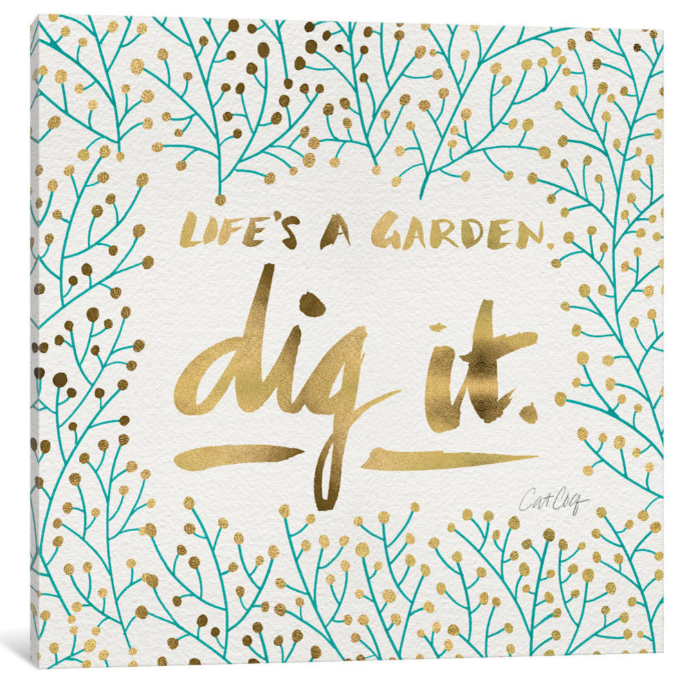 "Dig It" Print by Cat Coquillette, 37"x37"x1.5"