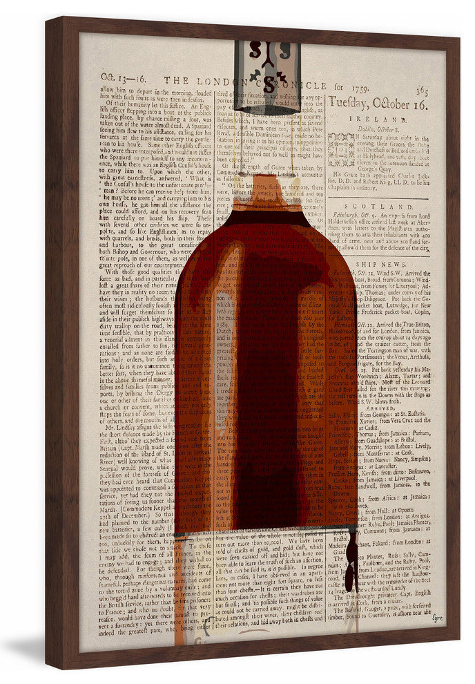 "Brown Ale" Framed Painting Print, 16"x24"