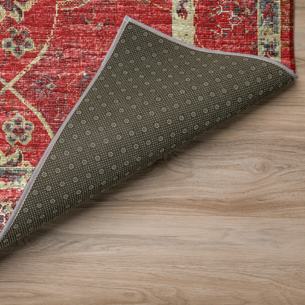 Indoor/Outdoor Marbella MB5 Poppy Machine Washable 3' x 5' Rug