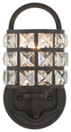 1 Light Matte Black Armed Sconce