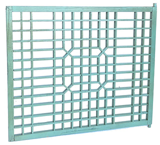 Vintage Rustic Pastel Light Green Grid Geometric Wood Wall Panel