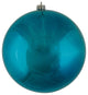 Vickerman N592062Dsv 8" Sea Blue Shiny Ball Ornament