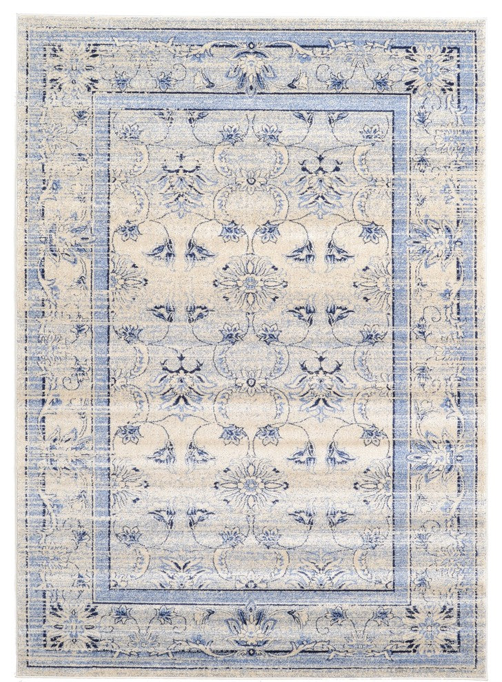 Unique Loom Ivory La Jolla Botanica 7'x10' Area Rug