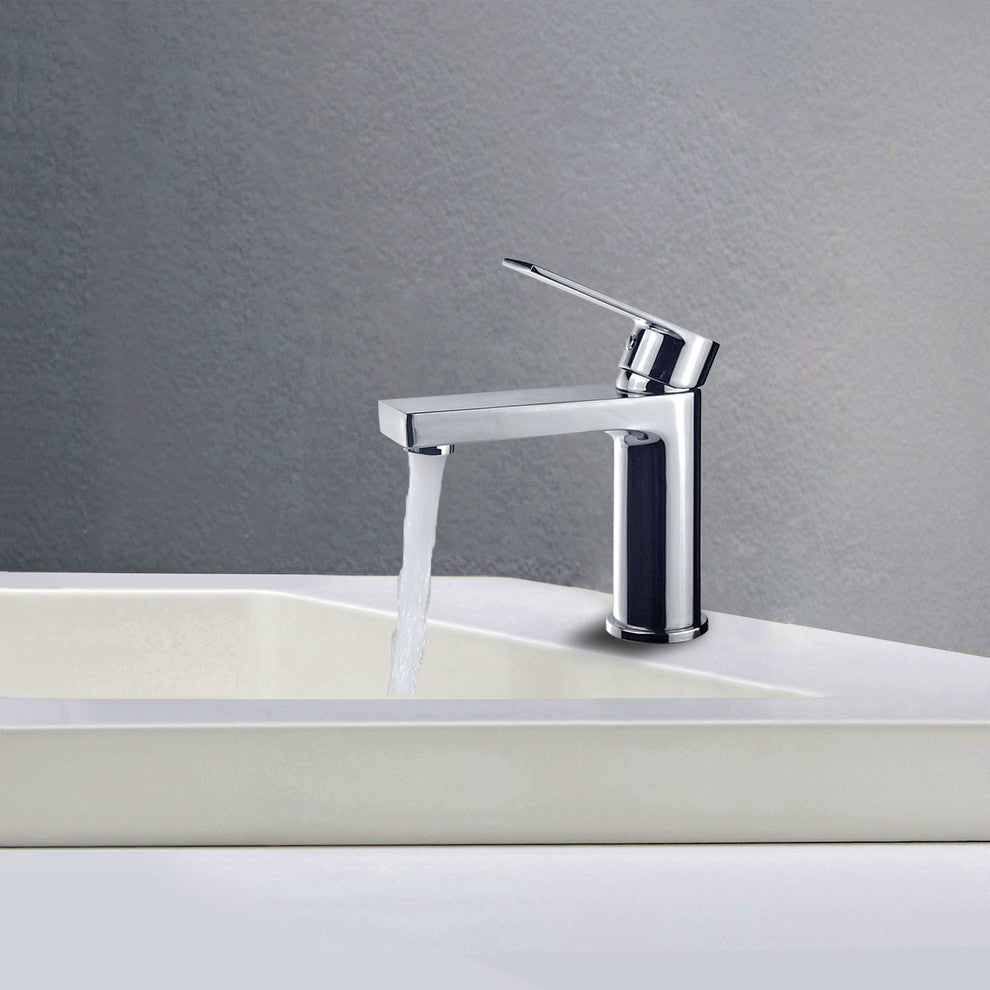 Eviva Pure Single Handle Bathroom Sink Faucet, Chrome