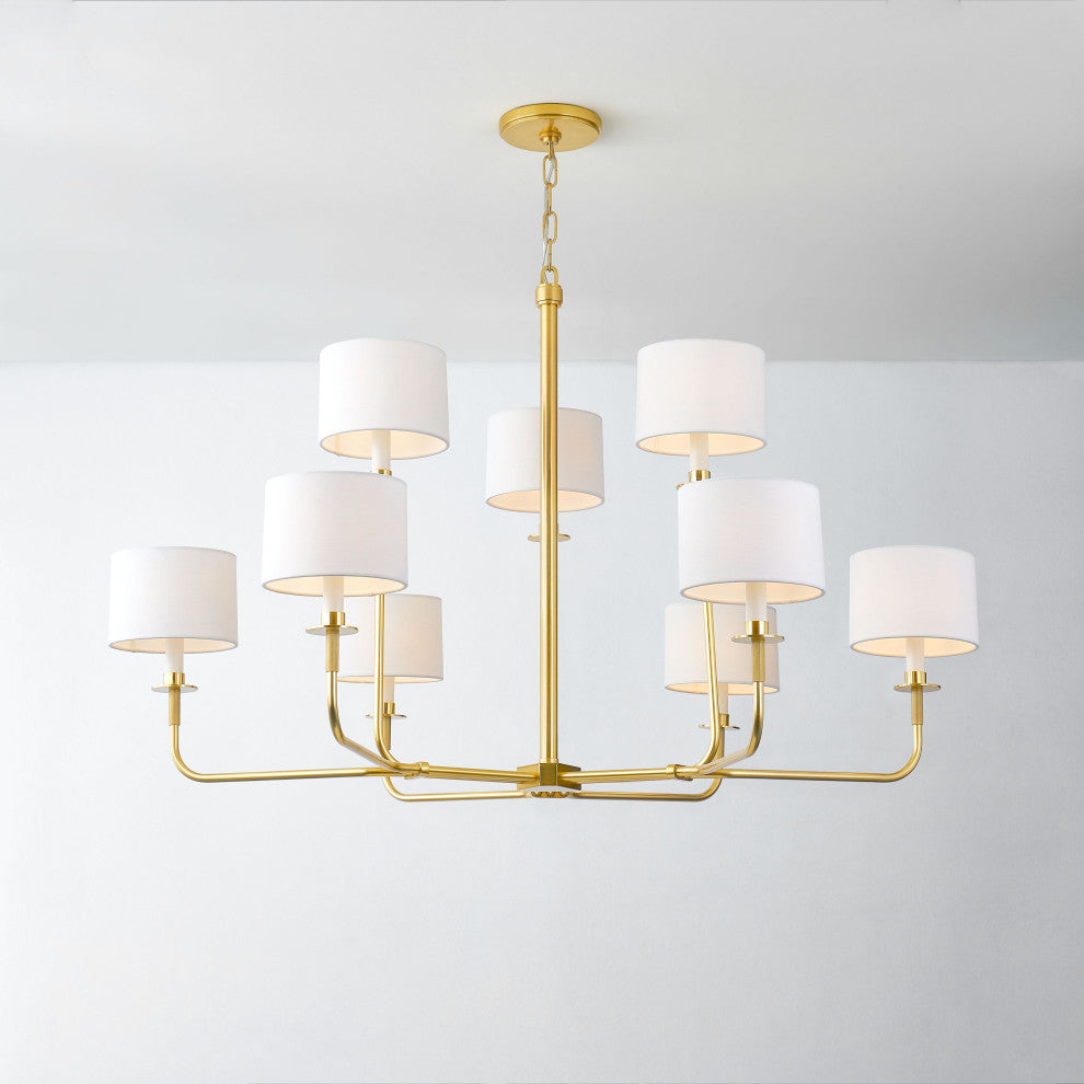 Paramus 48" Wide 1-Light Aged Brass Chandelier