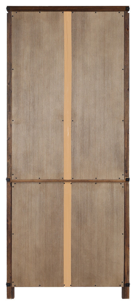Baton Rouge 72" Bookcase, Brushed Walnut Finish