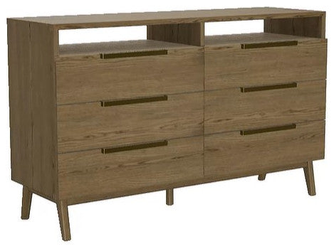 Napa 64" 6-Drawer Dresser, Finish: Fawn