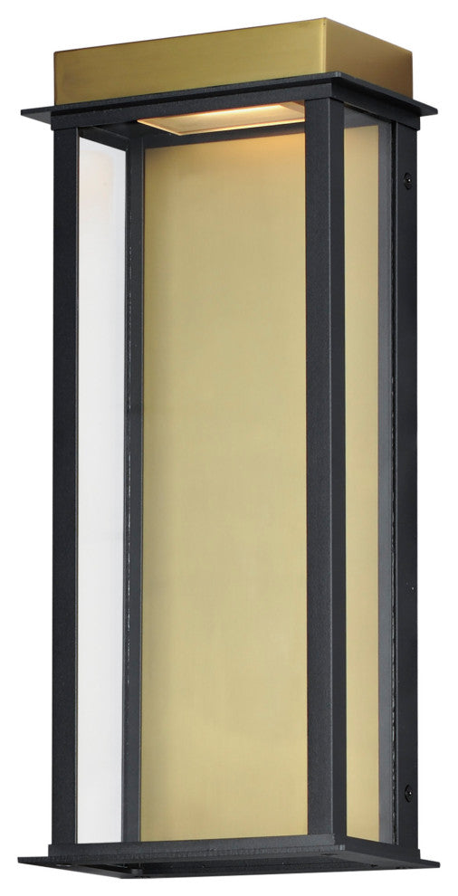 Maxim 50754 Rincon 16" Tall LED Outdoor Wall Sconce - Black / Gold