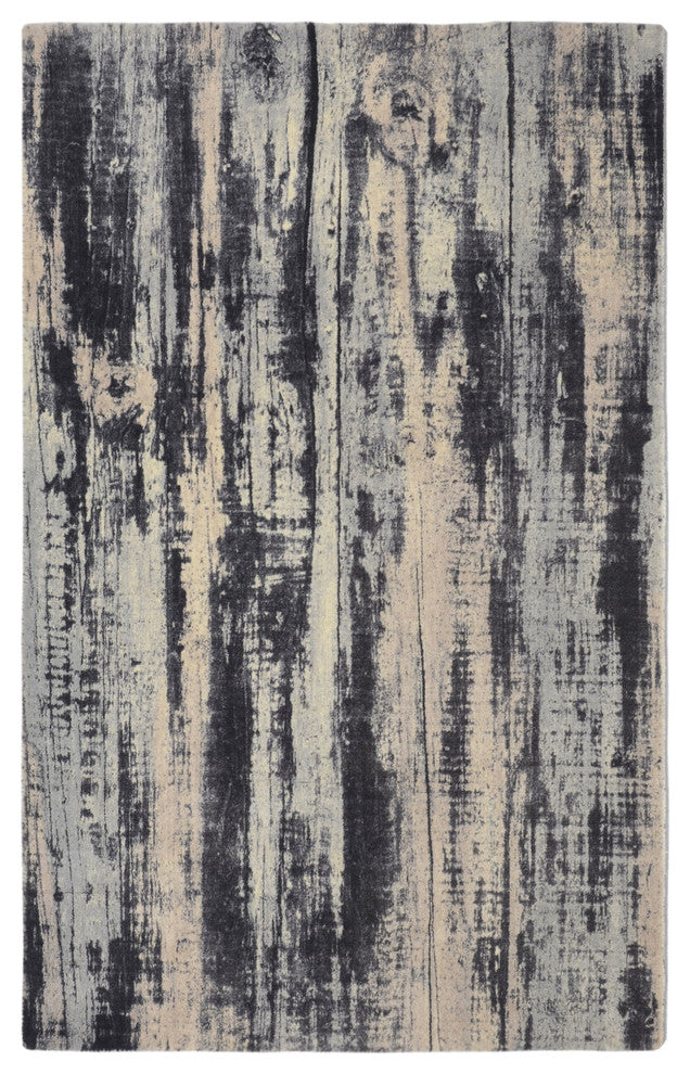 Gray Oak Contemporary Modern Area Rug, 7'6"x9'6"