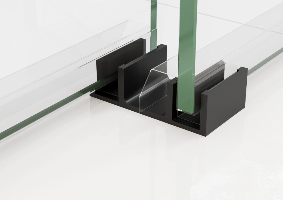 Polaris 60 in. x 78 in. Sliding Bypass Shower Doors, Matte Black