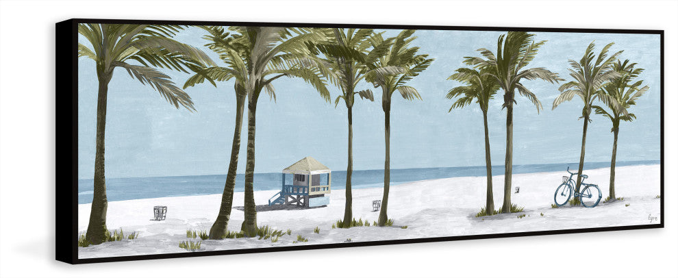 "Warm Breeze" Floater Framed Painting Print on Canvas, 60x20