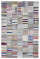 Rug N Carpet - Handmade Anatolian 6' 7'' x 9' 10'' Tribal Patchwork Kilim Rug