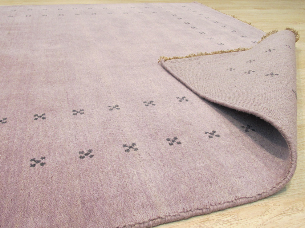 Purple Transitional Solid Lori Baft Area Rug