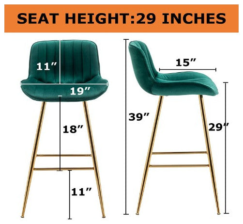 Green Counter  Bar Stools for Kitchen