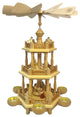 Richard Glaesser 3-Tier Nativity Scene Pyramid With Musical Angels