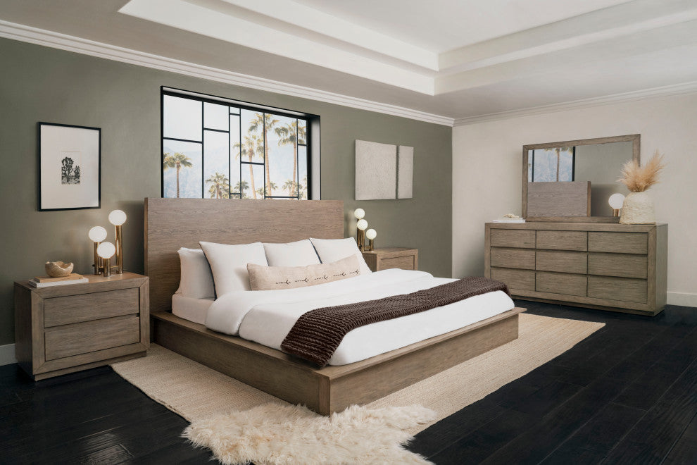 Resto 5-Piece Weathered Gray Bedroom Set, Queen