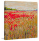 "Poppies Evening Light XV" Painting Print on Wrapped Canvas, 48x48