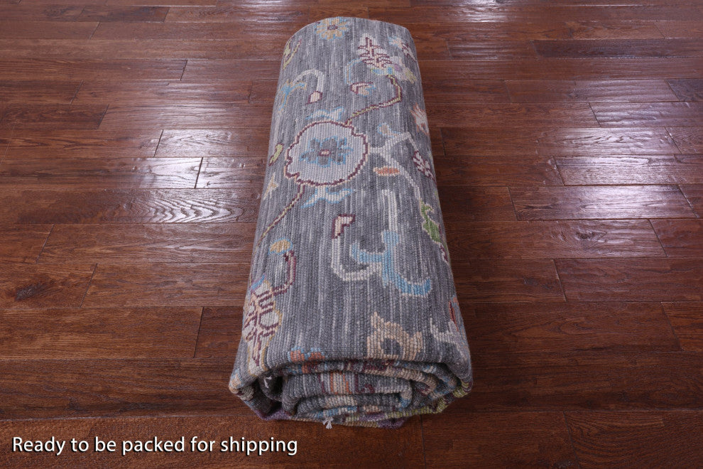 Handmade Turkish Oushak Wool Rug 9' 4" X 12' 0" - Q15689