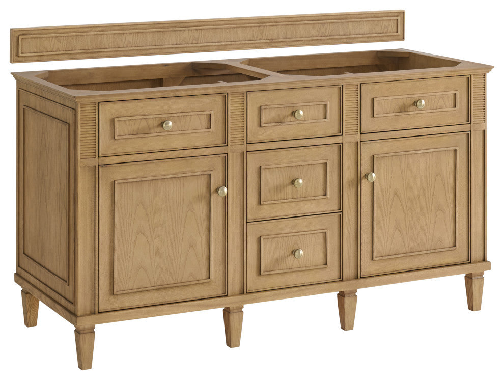 Lorelai 60" Double Vanity, Light Natural Oak
