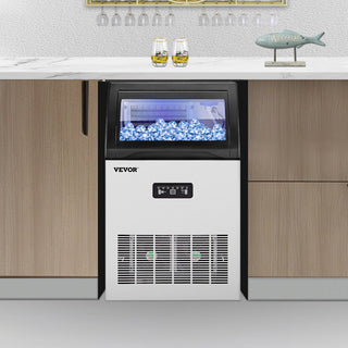 Vevor Commercial Ice Maker Machine Stainless Steel Ice Cube Maker, 121lb/24h